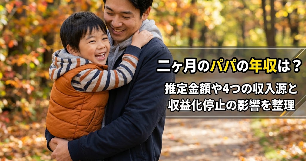 二ヶ月のパパの年収は？推定金額や4つの収入源と収益化停止の影響を整理