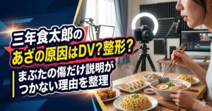 三年食太郎のあざの原因はDV？整形？｜まぶたの傷だけ説明がつかない理由を整理